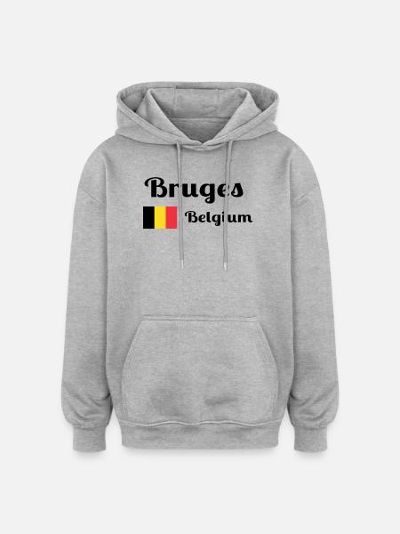 Bruges Belgium- Stylish prints - Oversized Unisex Hoodie - heather grey