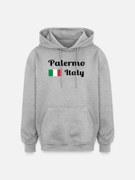 Palermo, Italy - Stylish prints - Oversized Unisex Hoodie - heather grey
