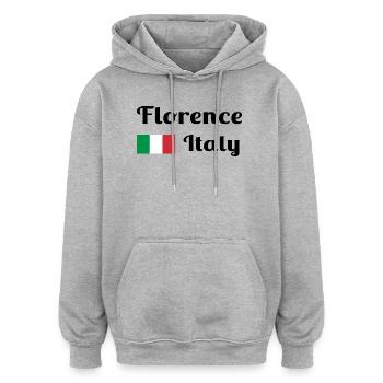 Florenz, Italien - Stilvolle Drucke - Oversized Unisex Hoodie - Grau meliert - Vorne - Noah (186cm)