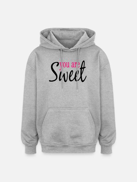 Inspirierende Motivationsbotschaft auf Design - Oversized Unisex Hoodie - Grau meliert