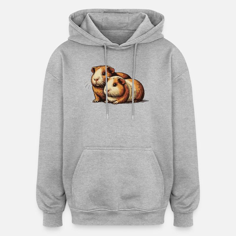 Équipe Mignon - Sweat à capuche oversize unisexe - gris chiné