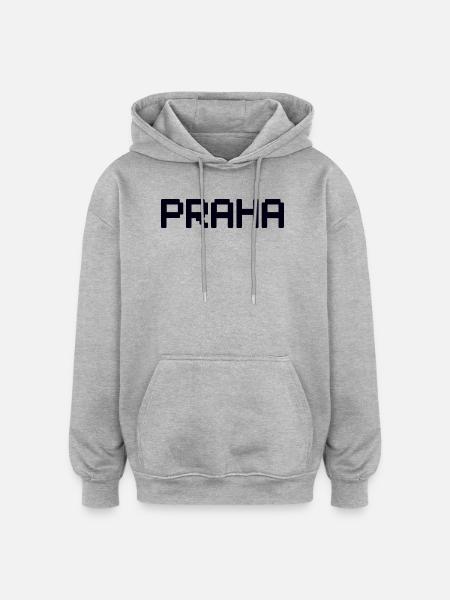 PRAHA Prague Prag - Oversized Unisex Hoodie - heather grey