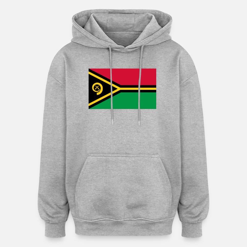 Vanuat - Sweat à capuche oversize unisexe - gris chiné