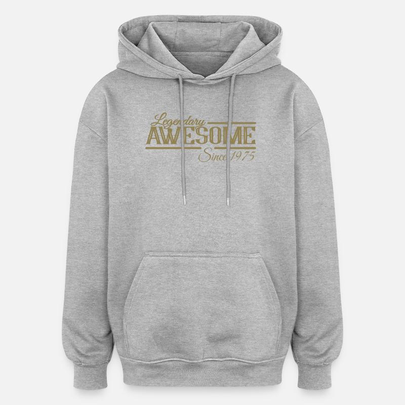 Légendaire depuis 1975 Millésime - Sweat à capuche oversize unisexe - gris chiné