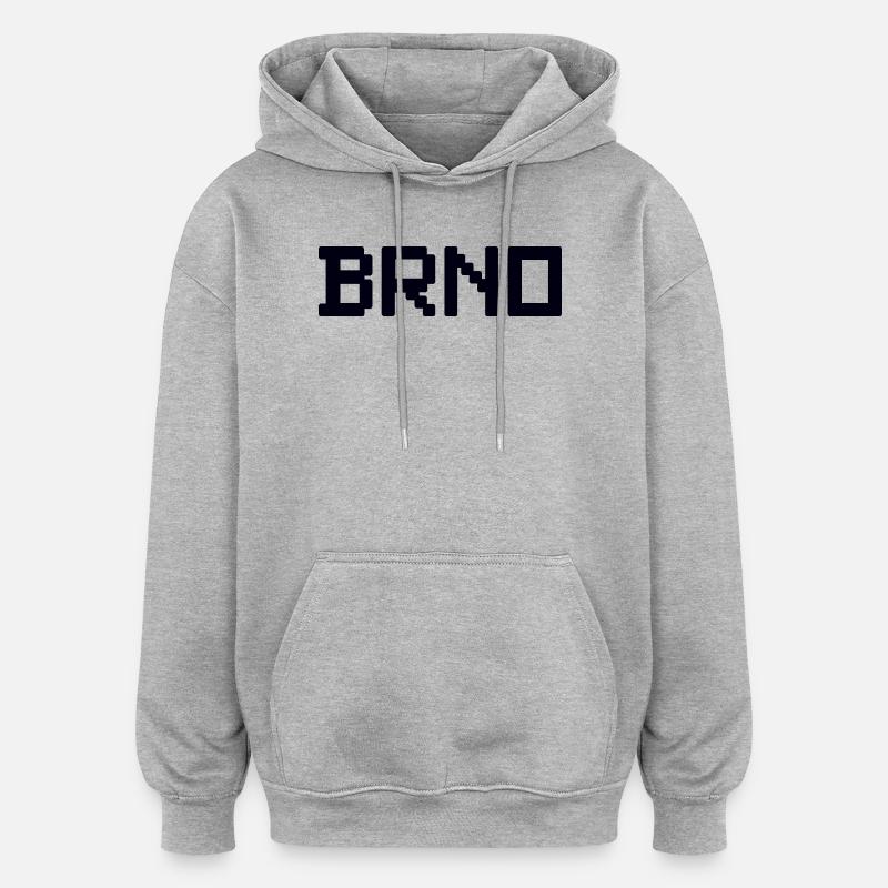BRNO Tschechien - Oversized Unisex Hoodie - Grau meliert