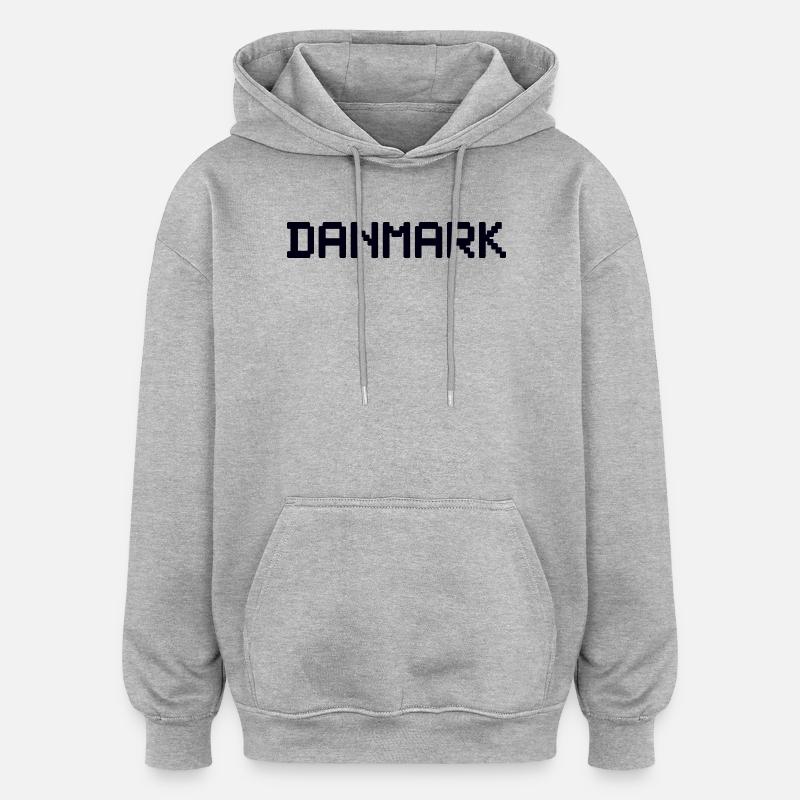 DANMARK Danemark - Sweat à capuche oversize unisexe - gris chiné
