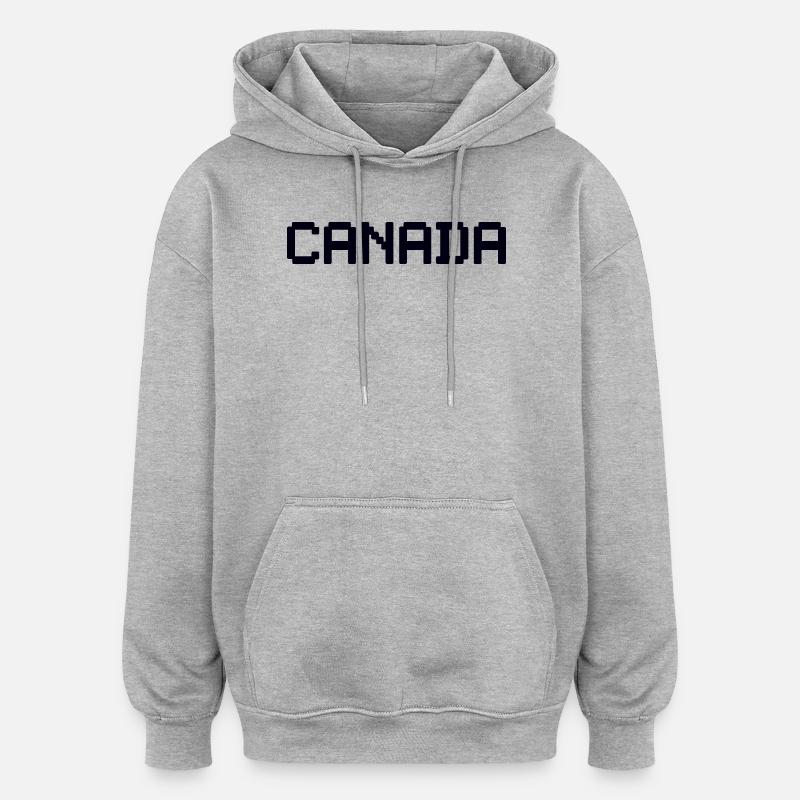 CANADA - Sweat à capuche oversize unisexe - gris chiné
