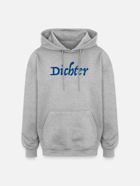 Poet Poem Writer - Oversized Unisex Hoodie - heather grey