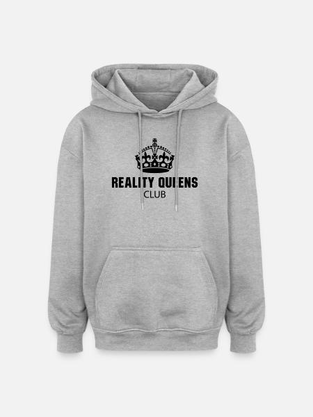 Reality Queens Club - Oversized Unisex Hoodie - heather grey