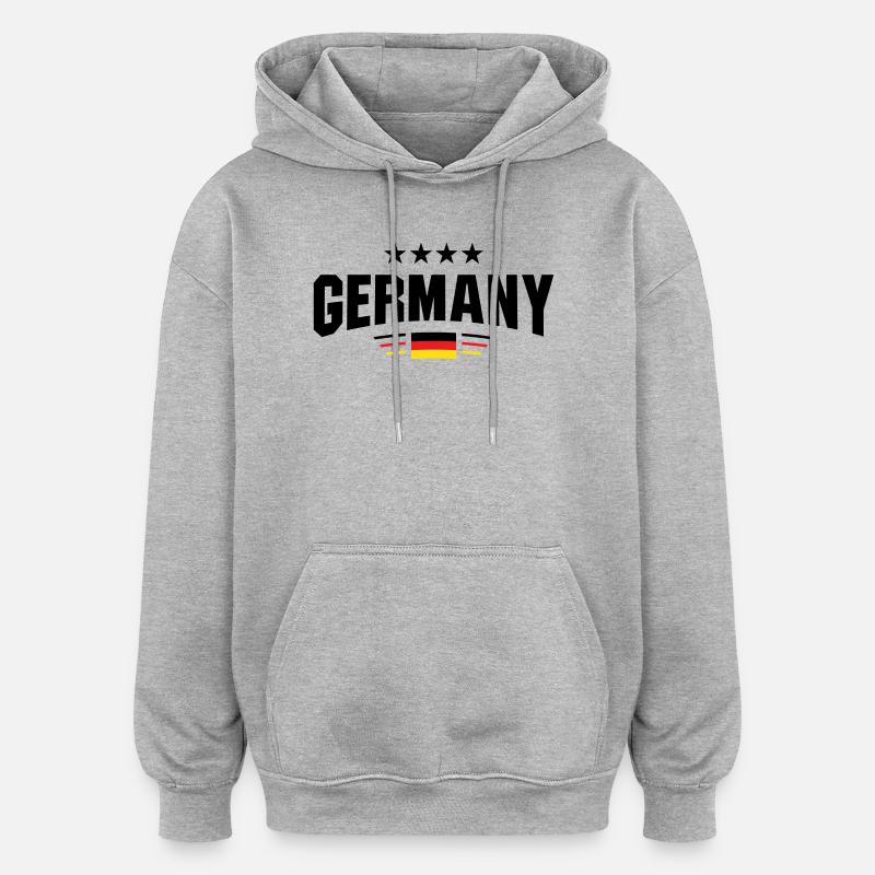 Courbe du ventilateur en Allemagne - Sweat à capuche oversize unisexe - gris chiné