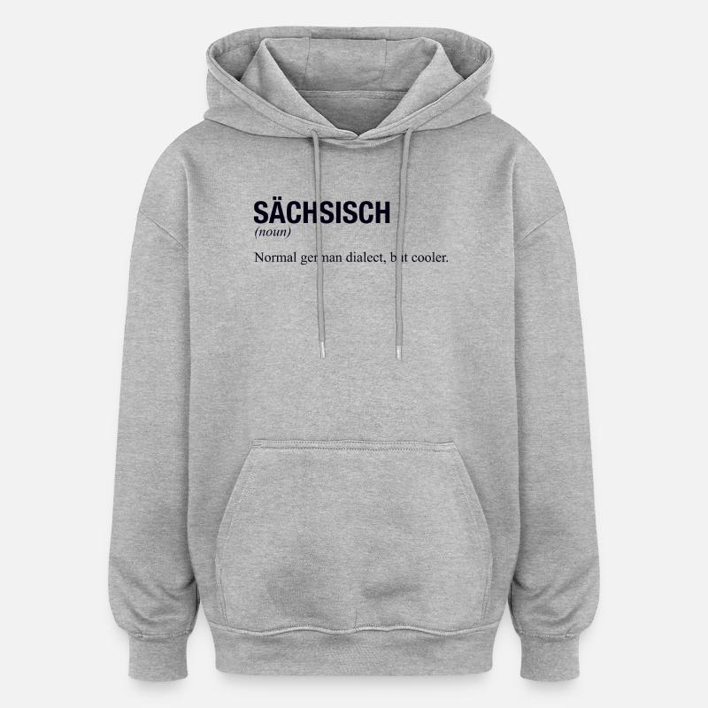 SAXON Saxe - Sweat à capuche oversize unisexe - gris chiné
