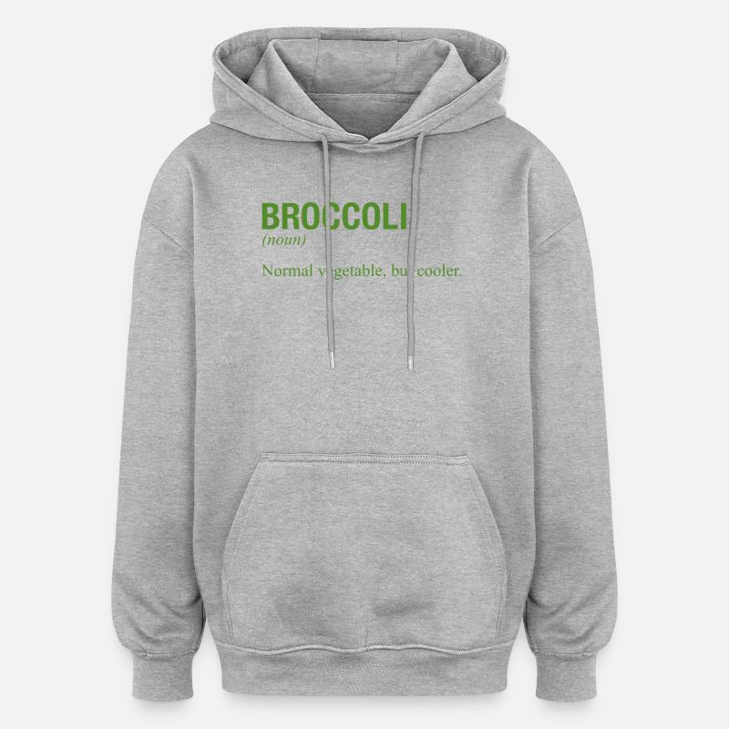 BROCCOLI Brokkoli - Sweat à capuche oversize unisexe - gris chiné