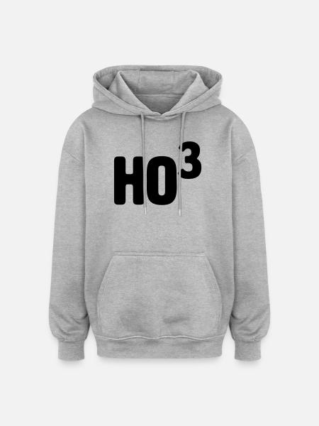 Ho3 - Ho Ho Ho - Oversized Unisex Hoodie - heather grey