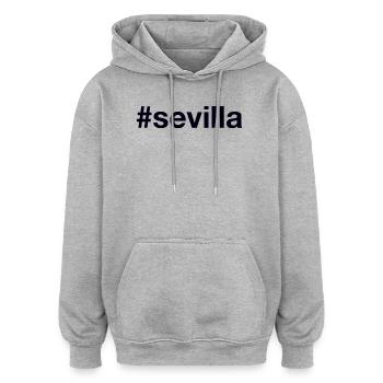 SEVILLA Hashtag - Oversized Unisex Hoodie - Grau meliert - Vorne - Noah (186cm)