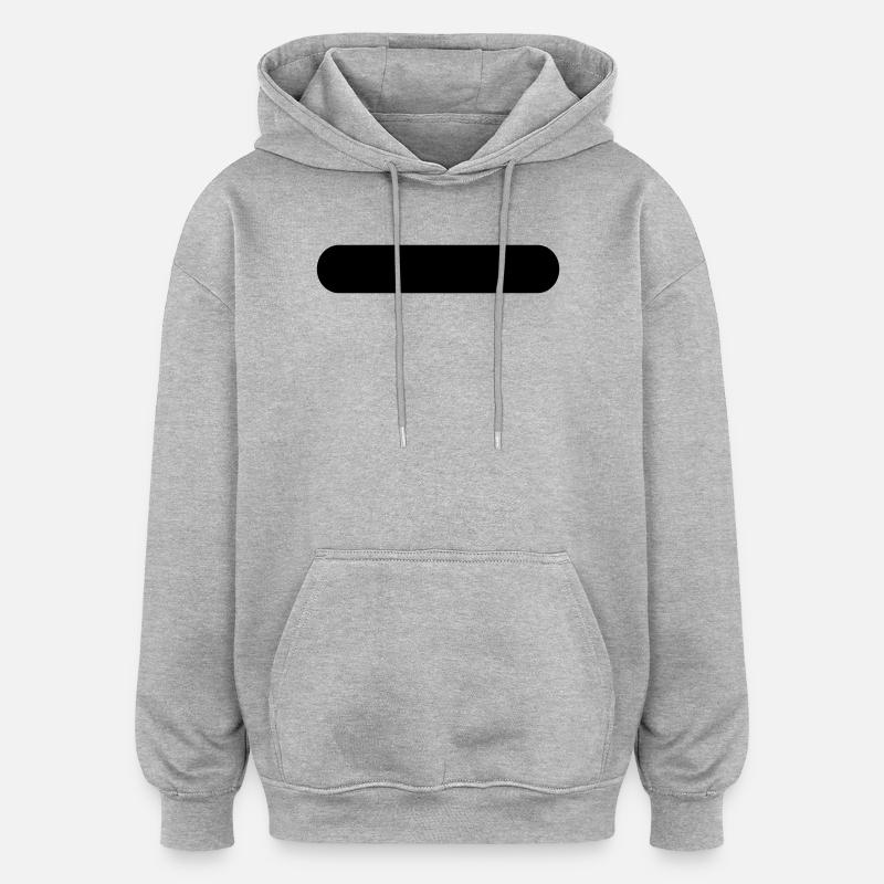 Button - Oversized Unisex Hoodie - heather grey