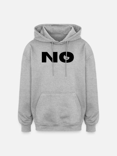 NO Nazis! - Oversized Unisex Hoodie - Grau meliert
