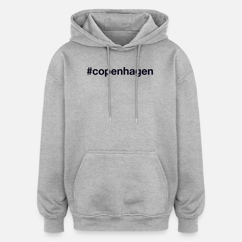 COPENHAGUE Danemark Kopenhagen Dänemark - Sweat à capuche oversize unisexe - gris chiné