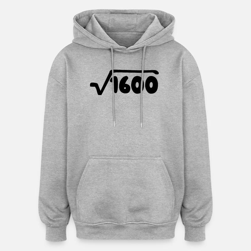 40e anniversaire - Anniversaire - Sweat à capuche oversize unisexe - gris chiné