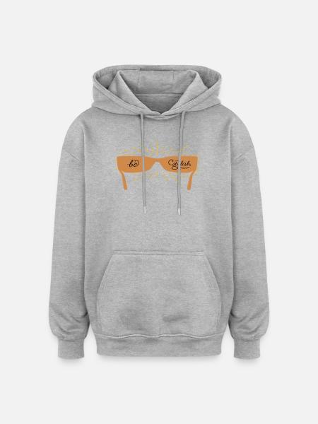 be stylish with sunglasses - Oversized Unisex Hoodie - heather grey