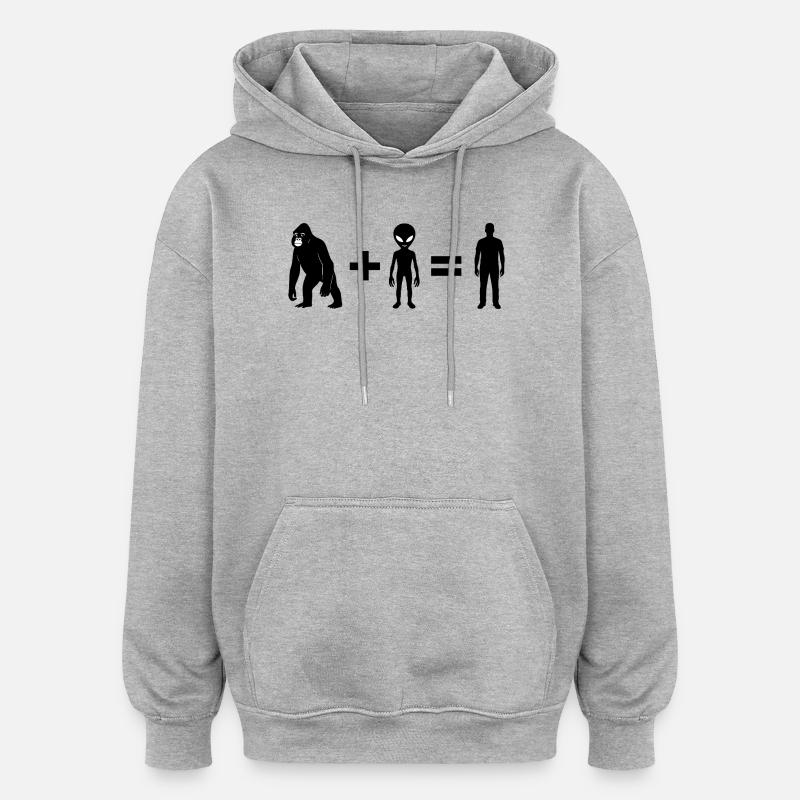 Evolution 2.0 by Falsches Design - Oversized Unisex Hoodie - Grau meliert