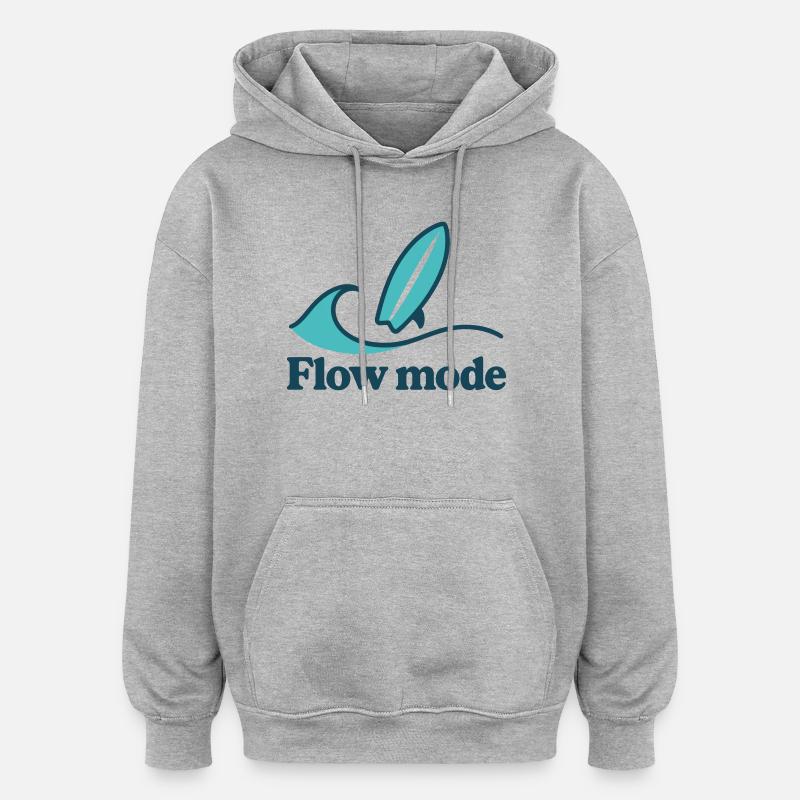 Mode d’écoulement - Sweat à capuche oversize unisexe - gris chiné