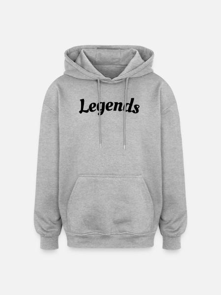 Legends Lettering - Oversized Unisex Hoodie - heather grey