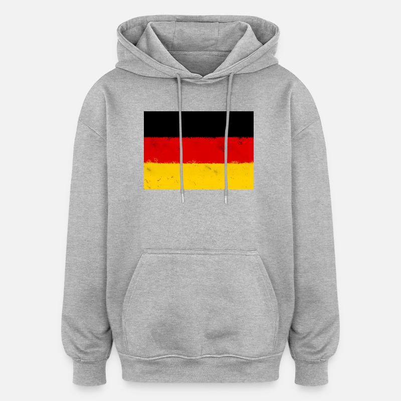 Drapeau de l’Allemagne - Sweat à capuche oversize unisexe - gris chiné
