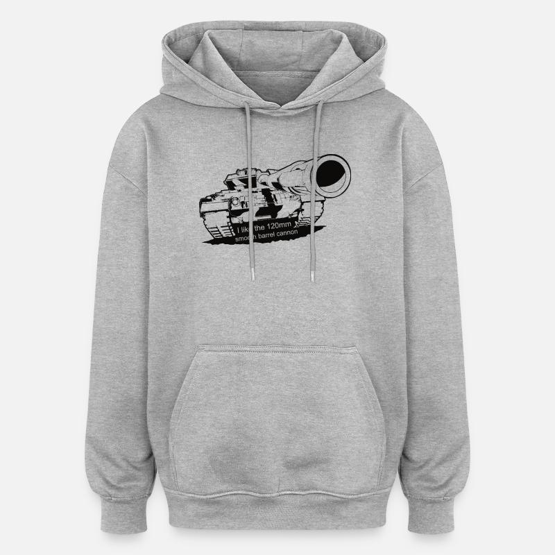 Léopard - Sweat à capuche oversize unisexe - gris chiné