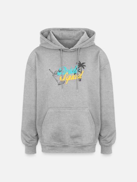 Bride Squad Tropical Sunset Design - Oversized Unisex Hoodie - heather grey