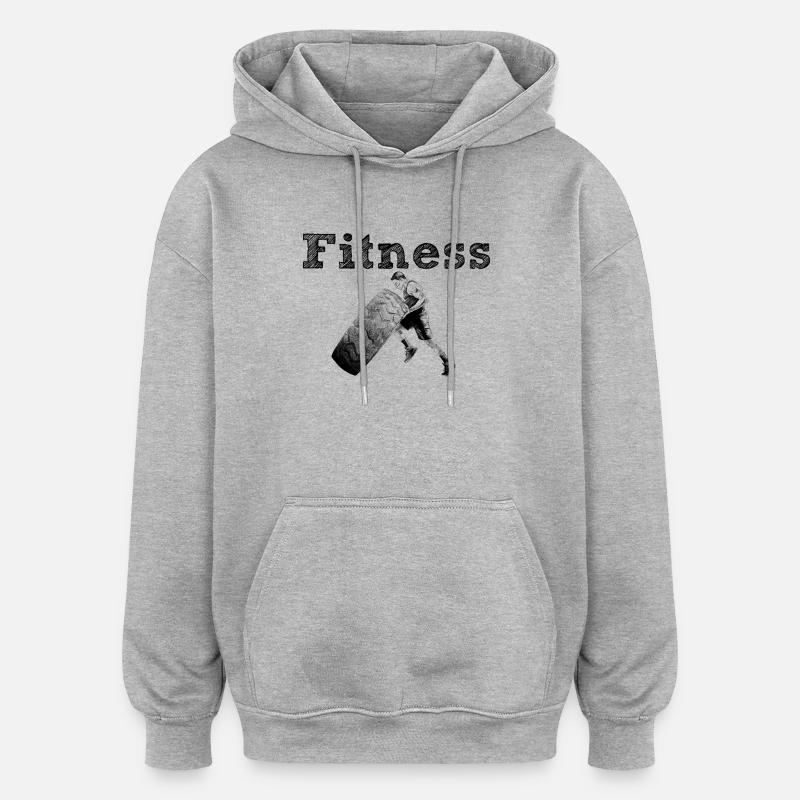 Aptitude - Sweat à capuche oversize unisexe - gris chiné