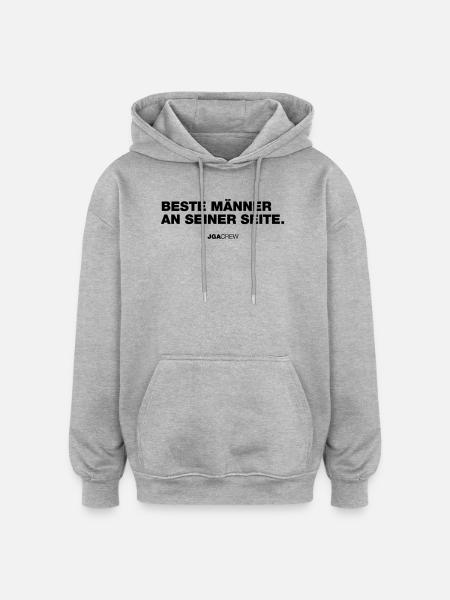 Best Men (Bachelor Party) - Oversized Unisex Hoodie - heather grey