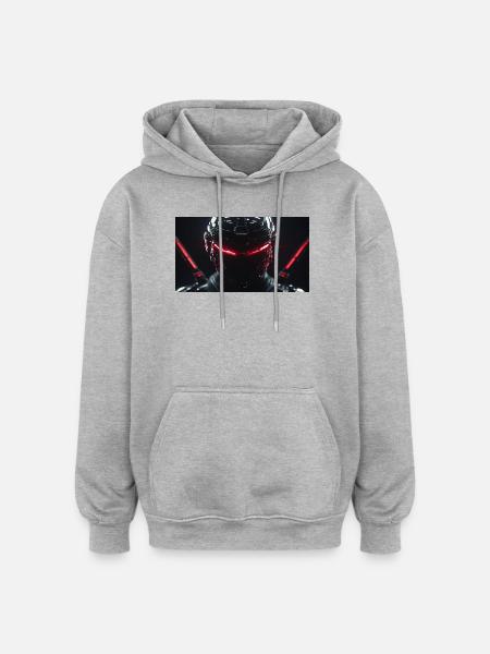 Cybernetic Nighttime Futuristic Clothing - Oversized Unisex Hoodie - heather grey