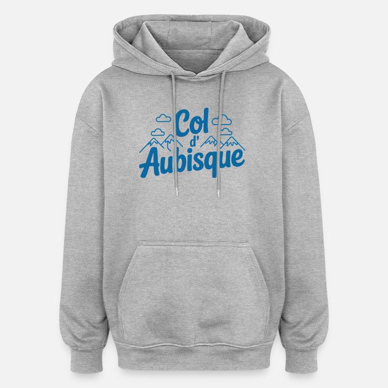 Col d’Aubisque Art ludique de l’escalade - Sweat à capuche oversize unisexe - gris chiné