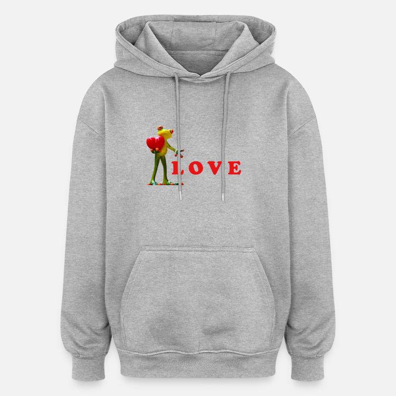 Liebe Samen mit bunten Samen - Oversized Unisex Hoodie - Grau meliert