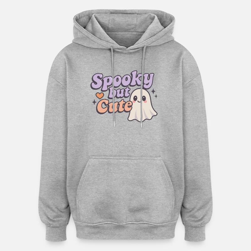 Effrayant mais mignon - Sweat à capuche oversize unisexe - gris chiné