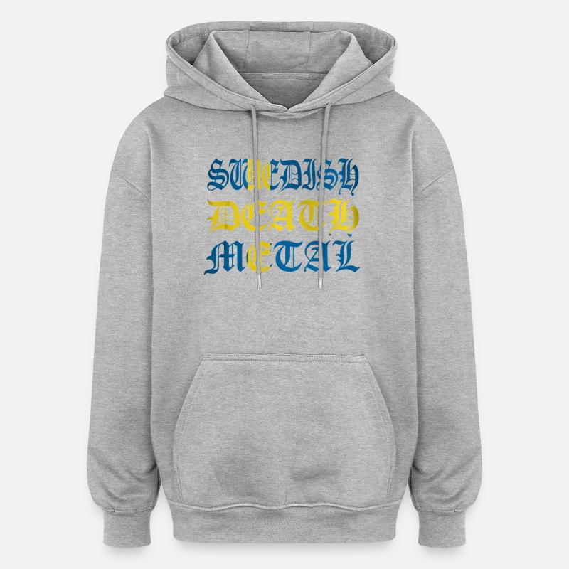 Mort en Suède - Sweat à capuche oversize unisexe - gris chiné