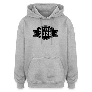 Class of 2026 - Oversized Unisex Hoodie - Grau meliert - Vorne - Noah (186cm)