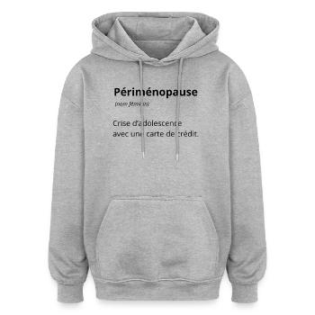Ausdrucksdefinition T-Shirt - Wörterbuch top - Oversized Unisex Hoodie - Grau meliert - Vorne - Noah (186cm)