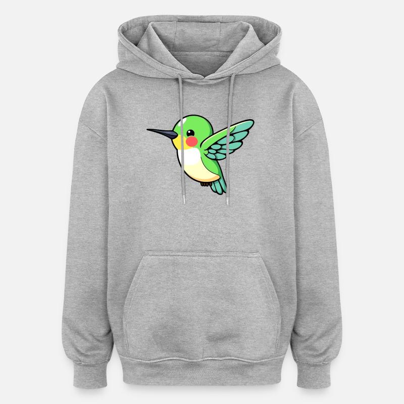 Colibri - Sweat à capuche oversize unisexe - gris chiné