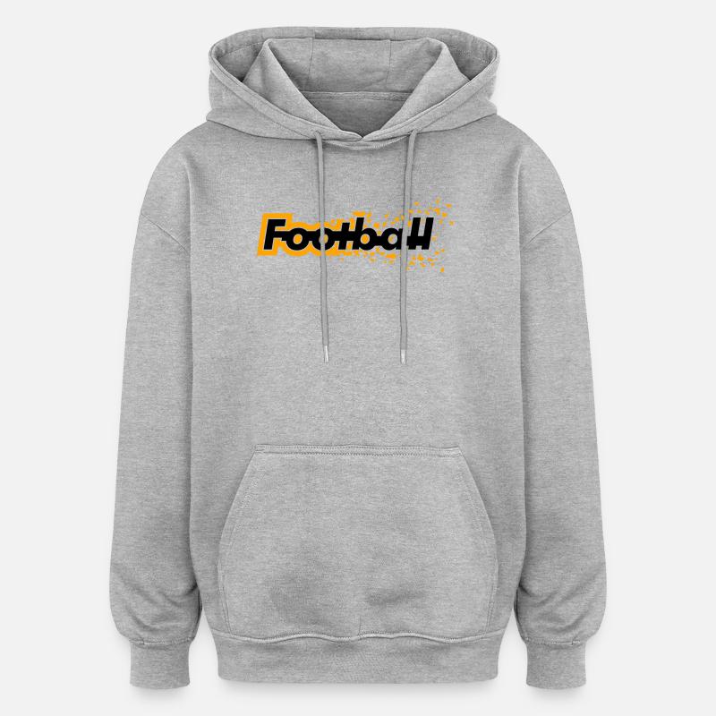 Fußball - Oversized Unisex Hoodie - Grau meliert