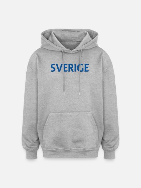 Buntes abstraktes Kunstmotiv - Oversized Unisex Hoodie - Grau meliert