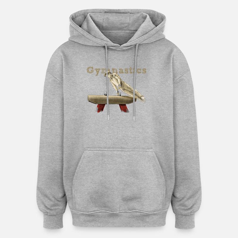 Cheval d'arçons - Sweat à capuche oversize unisexe - gris chiné