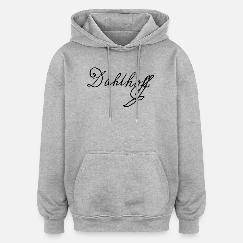 Dahlhoff - Sweat à capuche oversize unisexe - gris chiné