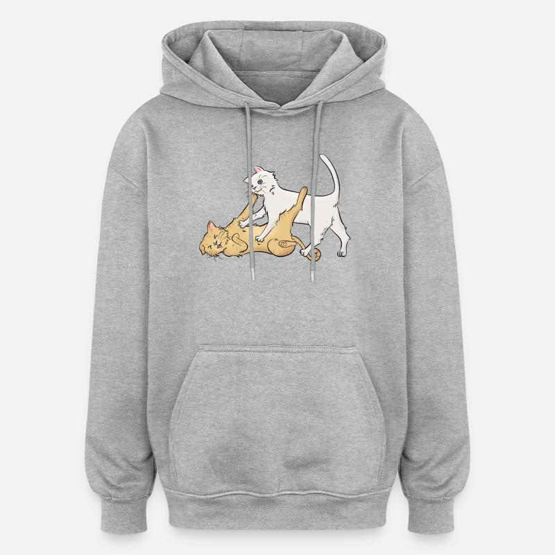 Snus - Oversized luvtröja unisex - gråmelerad