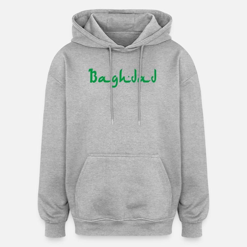 Bagdad - Sweat à capuche oversize unisexe - gris chiné