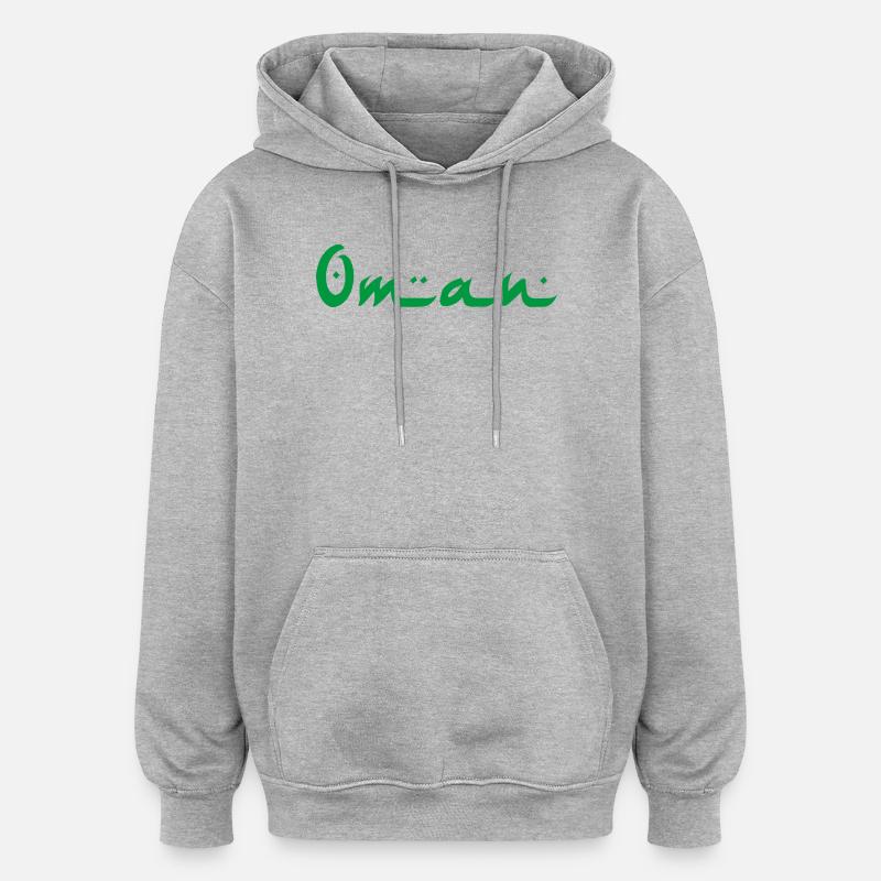 Oman - Sweat à capuche oversize unisexe - gris chiné