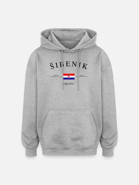 Šibenik Croatia – Holiday Souvenir &amp; Gift - Oversized Unisex Hoodie - heather grey