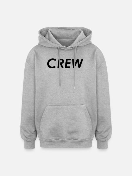 équipage - Sweat à capuche oversize unisexe - gris chiné