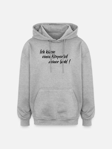 kuesse Koerperteil - Oversized Unisex Hoodie - Grau meliert