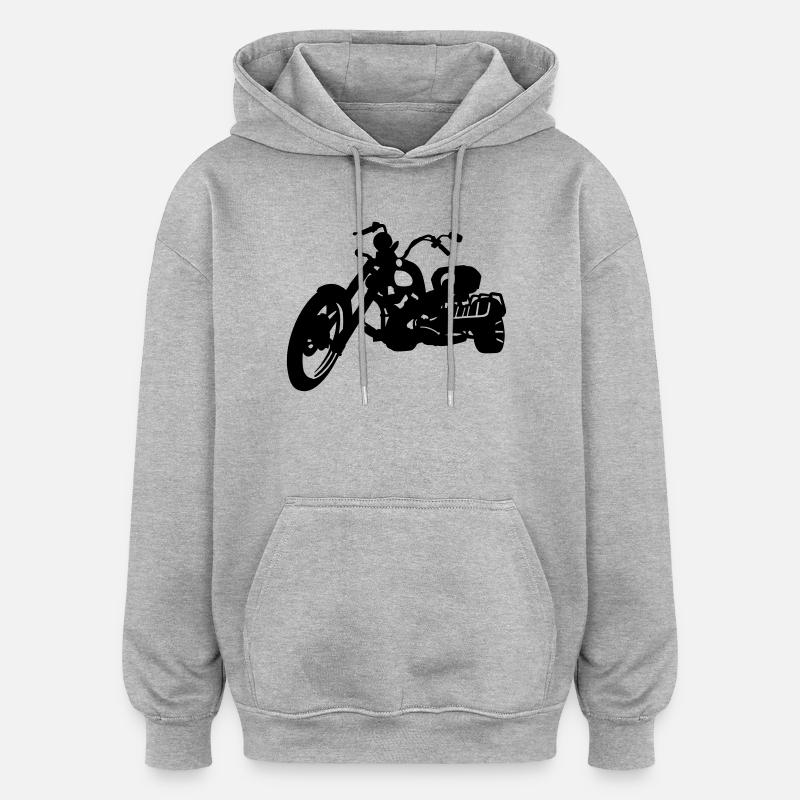 Trike - Sweat à capuche oversize unisexe - gris chiné
